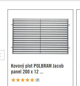 Kovový plot POLBRAM Jacob panel 200 x 12 ...