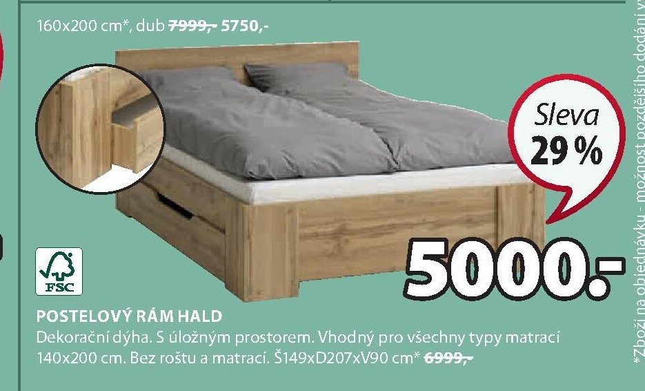 POSTELOVÝ RÁM HALD