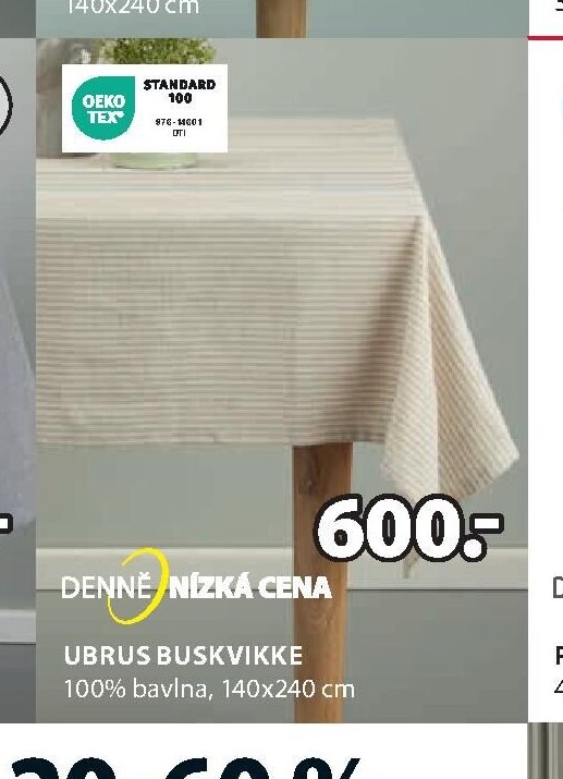 UBRUS BUSKVIKKE 100% bavlna, 140x240 cm