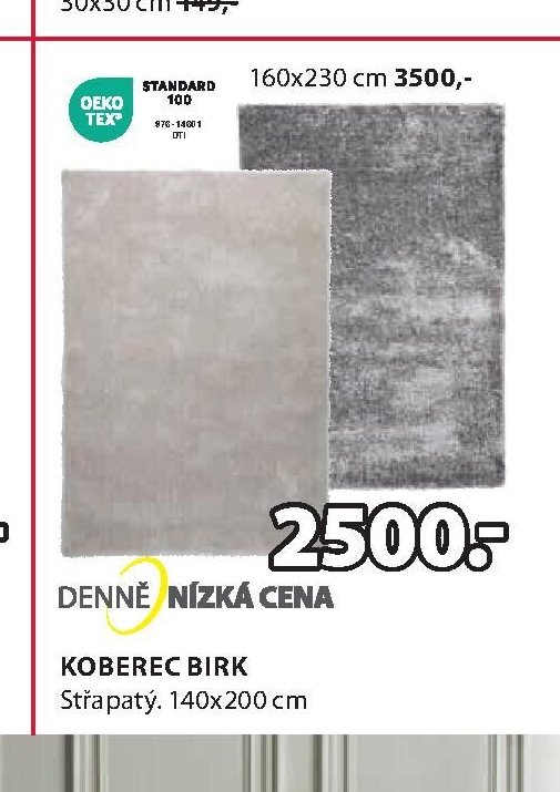 KOBEREC BIRK Strápatý, 140x200 cm