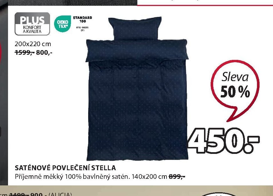Saténové povlečení STELLA