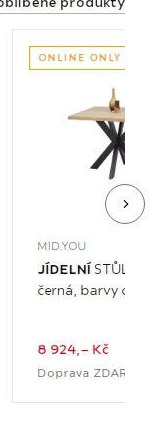 MID.YOU JÍDELNÍ STŮL černá, barvy