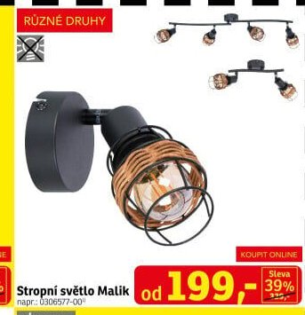 Stropní světlo Malik