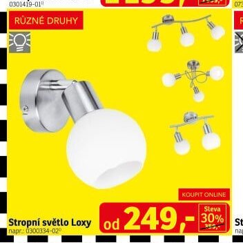 Stropní světlo Loxy