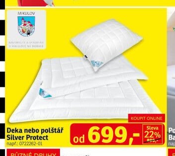 Deka nebo polštář Silver Protect