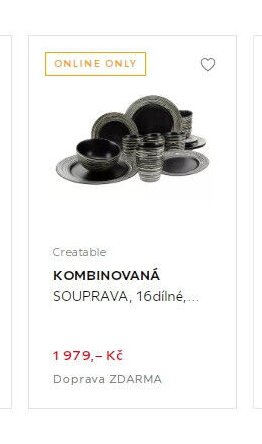 Creatable KOMBINOVANÁ SOUPRAVA, 16dílné