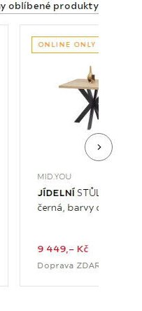MID.YOU JÍDELNÍ STŮL černá, barvy