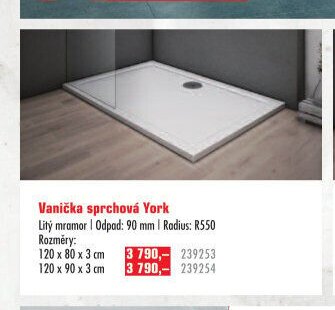 Vanička sprchová York