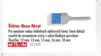 Štětec Nova Akryl
