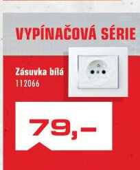Zásuvka bílá