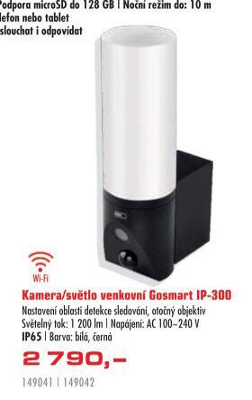 Kamera/světlo venkovní Gosmart IP-300