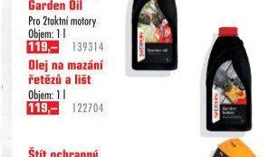 Olej na mazání řetězů a lišt
