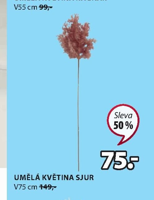 UMĚLÁ KVĚTINA SJUR V75 cm