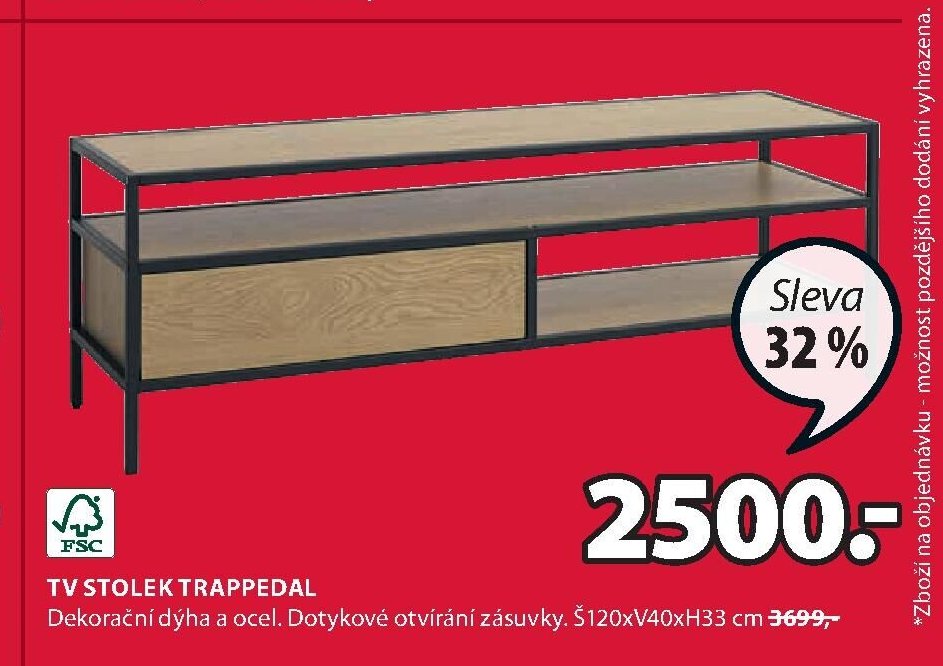 TV stolek TRAPPEDAL