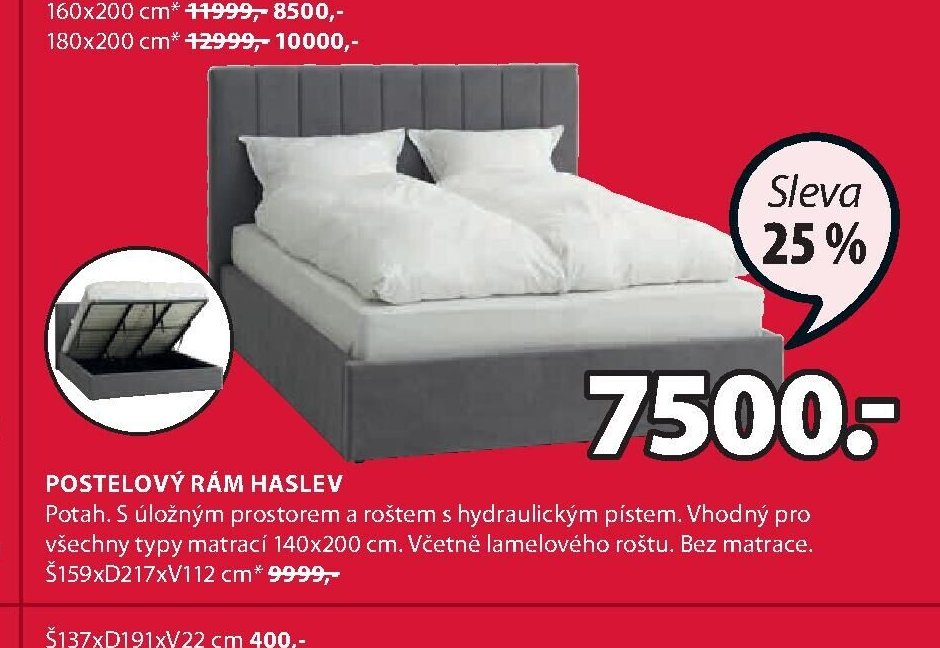 POSTELOVÝ RÁM HASLEV