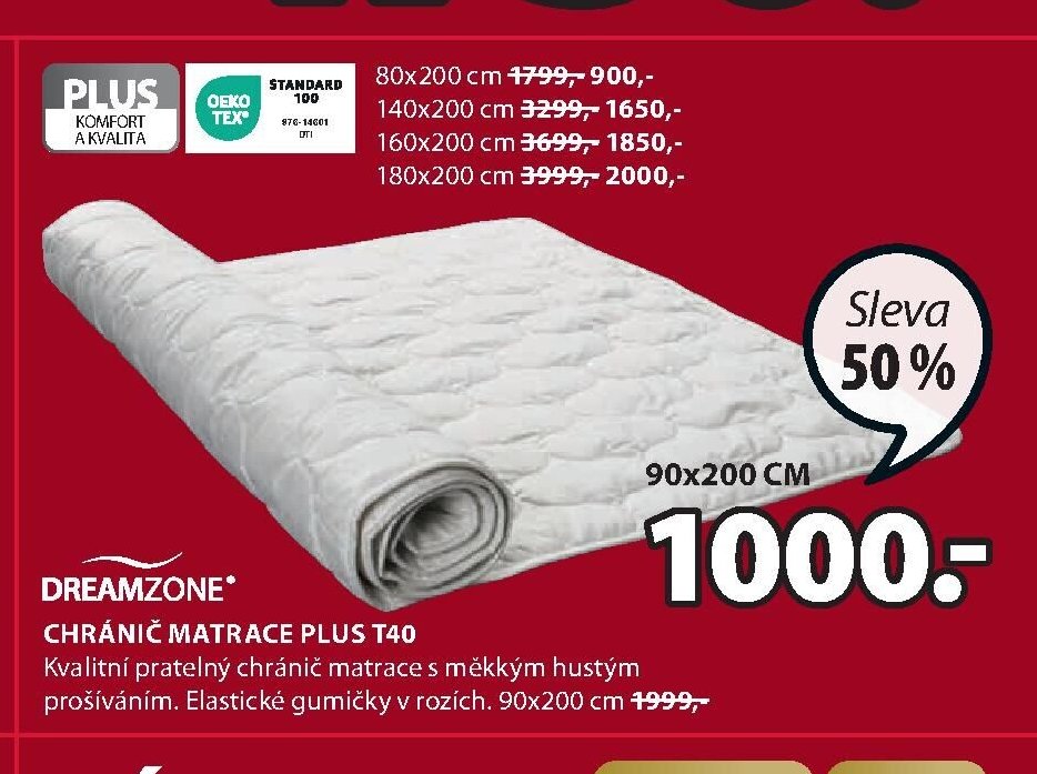 CHRÁNIČ MATRACE PLUS T40
