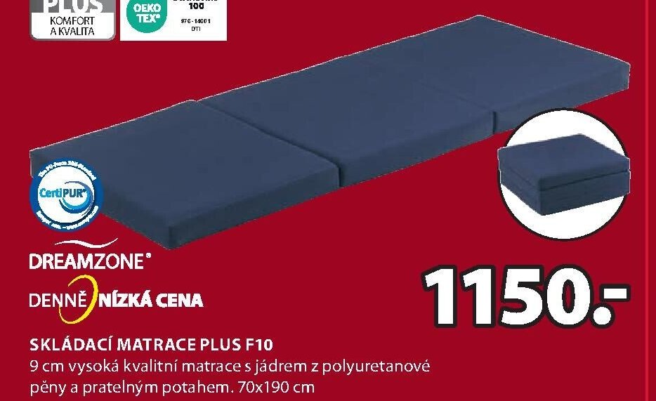 Skládací matrace PLUS F10