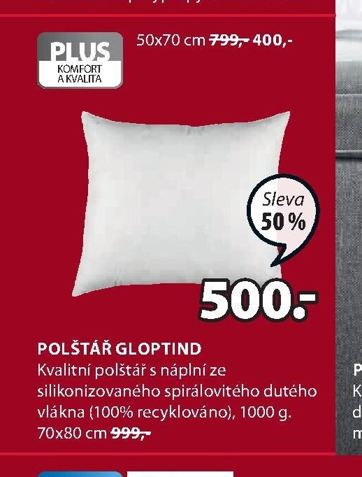 Polštář GLOPTIND