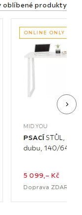 MID.YOU PSACÍ STŮL, dubu, 140/64