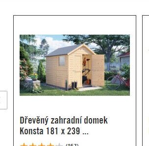 Dřevěný zahradní domek Konsta 181 x 239
