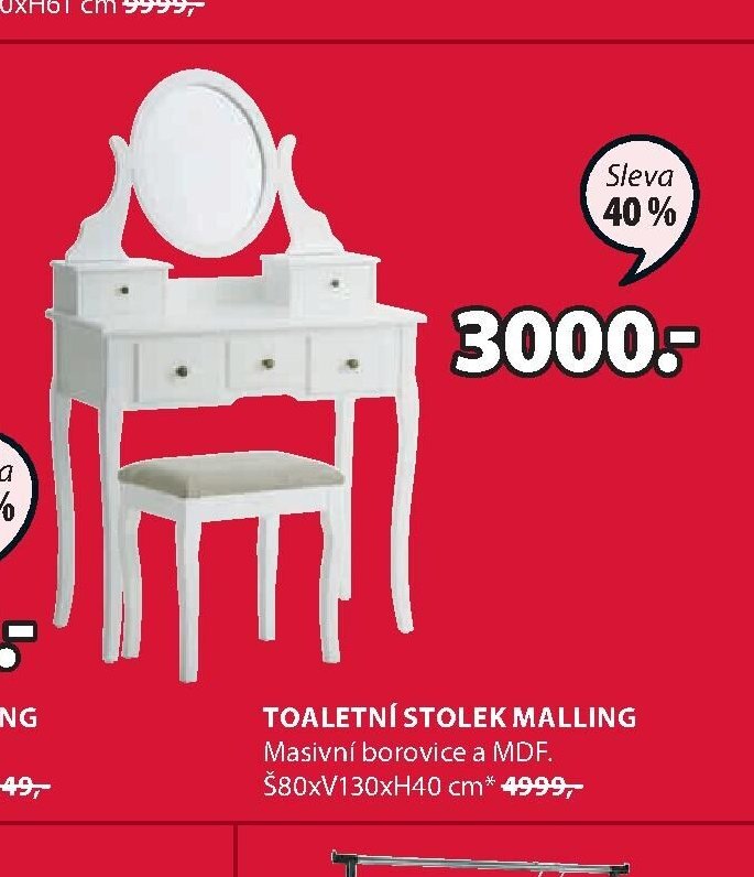TOALETNÍ STOLEK MALLING