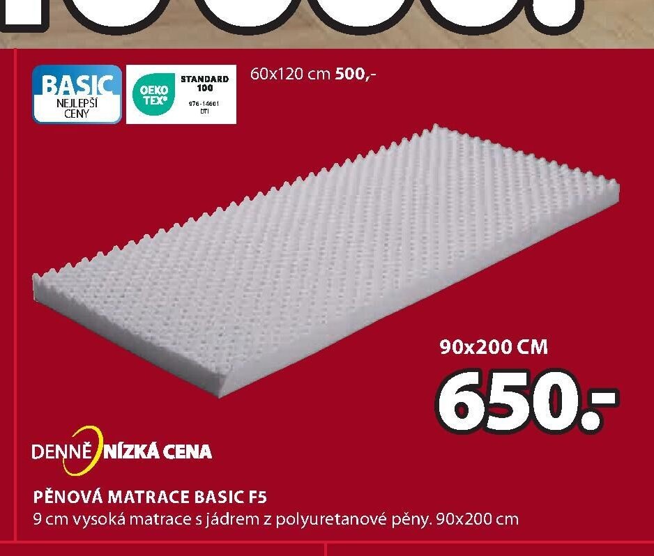 PĚNOVÁ MATRACE BASIC F5