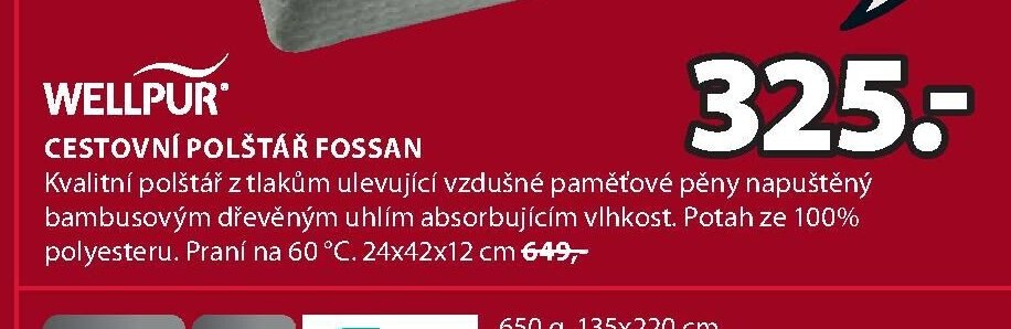 Cestovní polštář Fossan