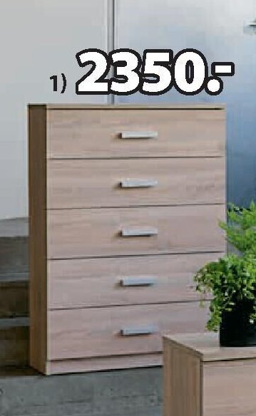 Komoda 5 zásuvek, široká TAPDRUP
