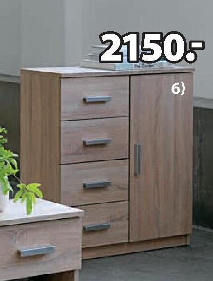 Komoda, 4 zásuvky, 1 dveře TAPDRUP