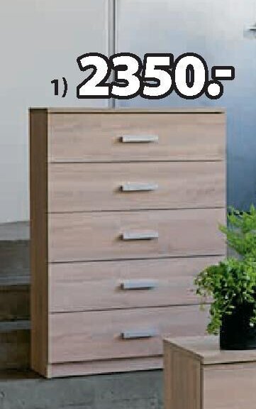 Komoda 5 zásuvek, široká TAPDRUP