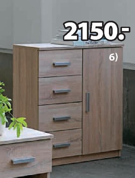 Komoda, 4 zásuvky, 1 dveře TAPDRUP
