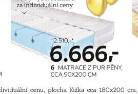 6 MATRACE Z PUR PĚNY, CCA 90X200 CM