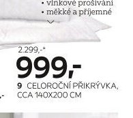 9 CELOROČNÍ PŘIKRÝVKA, CCA 140X200 CM