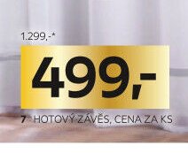 7 HOTOVÝ ZÁVĚS, CENA ZA KS