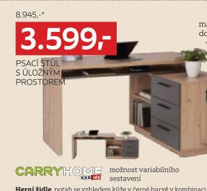 Psací stůl s úložným prostorem