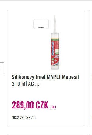 Silikonový tmel MAPEI Mapesil 310 ml AC