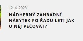 Nádherný zahradní nábytek po řadu let!