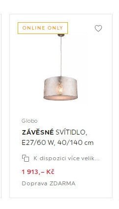 Globo ZÁVĚSNÉ SVÍTIDLO, E27/60 W, 40/140 cm
