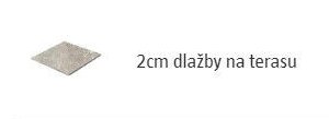2cm dlažby na terasu