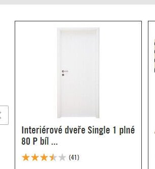 Interiérové dveře Single 1 plné 80 P bíl ...