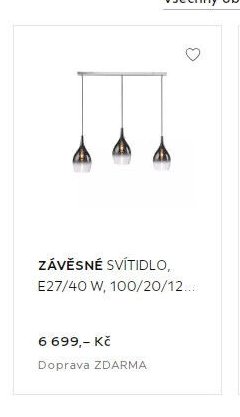 ZÁVĚSNÉ SVÍTIDLO, E27/40 W, 100/20/12 cm