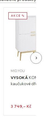 MID.YOU VYSOKÁ KOMODA, kaučukové dřevo