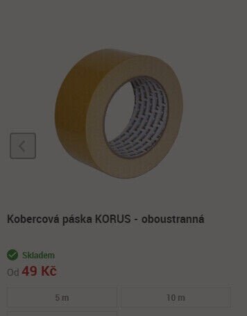 Kobercová páska KORUS - oboustranná