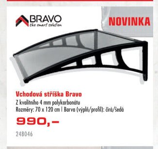 Vchodová stříška Bravo