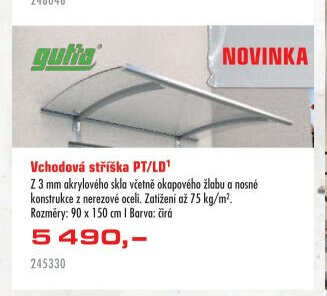 Vchodová stříška PT/LD