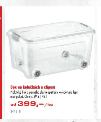 Box na kolečkách s clipem