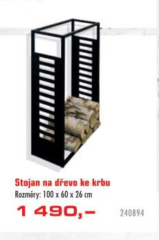 Stojan na dřevo ke krbu