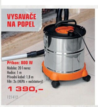 Vysavač na popel 800 W