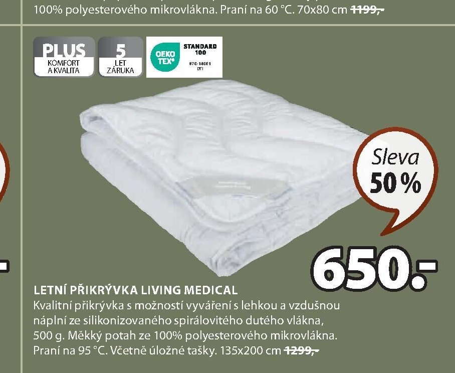 Letní přikrývka Living Medical