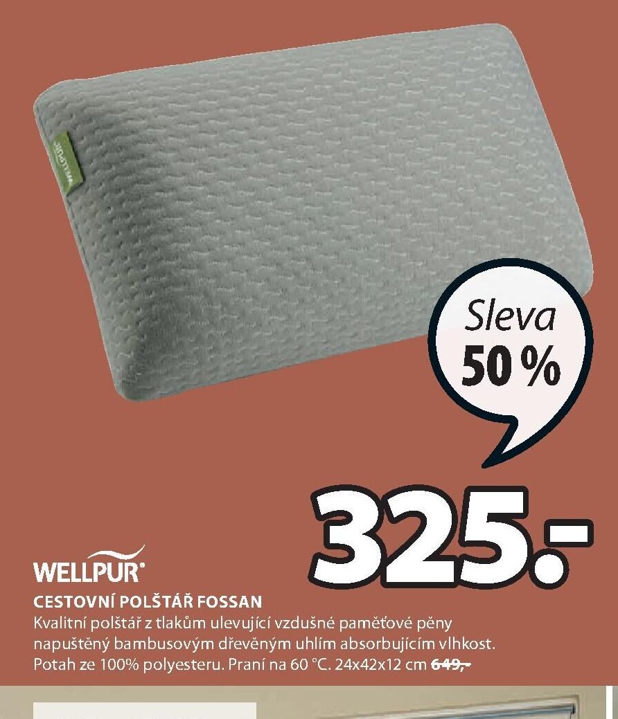 WELLPUR CESTOVNÍ POLŠTÁŘ FOSSAN